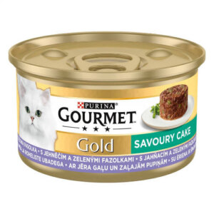 Gourmet Gold savoury cake - nedves eledel (bárány,zöldbab) macskák részére (85g)
