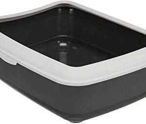 Trixie Litter Tray - peremes macska wc (sötét szürke/fehér) macskák részére (37x15x47cm)