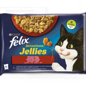 Felix Sensations Jellies (házias válogatás - aszpikban) 4x85g