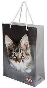 KT24:Trixie Junior Paper Bag - papírtáska (macska motívummal) 23x31x10cm