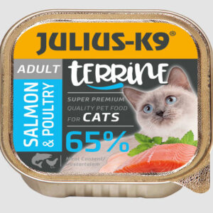 Julius-K9 Cat Terrine Adult Salmon&Poultry - nedveseledel (lazac,szárnyas) felnőtt macskák részére (100g)