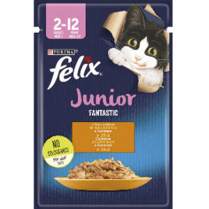 Felix Fantastic Junior Csirkével aszpikban - nedveseledel kölyök macskák részére (85g)