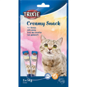 Trixie Creamy Snack with shrimp - jutalomfalat (garnélarák) macskák részére (5×14g)
