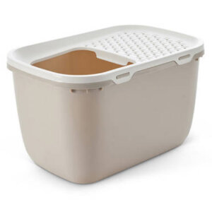 Savic Hop In - macska WC (fehér-mokka) macskák részére (58,5x39x39,5cm)
