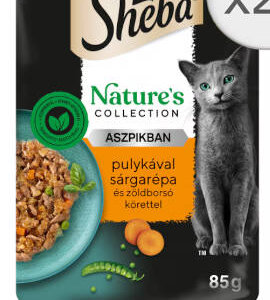 Sheba Nature's Collection Adult - Alutasakos aszpikban - (Pulyka,sárgarépa,zöldborsó) felnőtt macskák részére (85g)