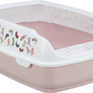 Trixie Delio Litter Tray, with Rim - alomtálca magas peremmel (vil.lila/fehér) macskák részére (38x20x50cm)