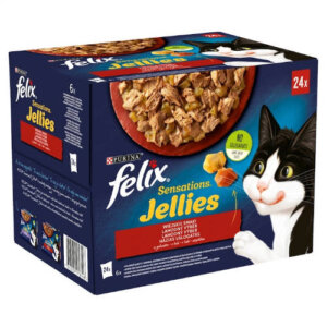 Felix Sensations Jellies (házias válogatás - aszpikban) 24x85g