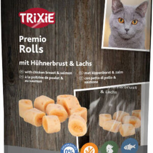 Trixie Premio Rolls with Chicken Breast & Salmon - jutalomfalat (csirke,lazac) macskák részére (50g)