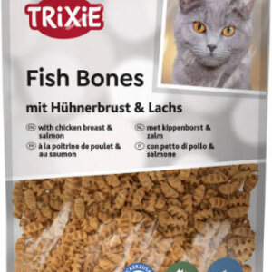 Trixie Fish bones with chicken breast & salmon - jutalomfalat (lazac, csirkemell) macskák részére (50g)