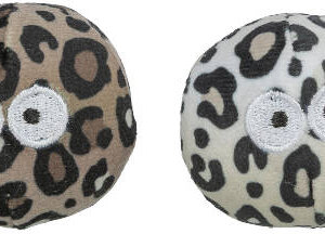 Trixie leopárdmintás plüss golyók, 5,5cm, 2db - macskák részére
