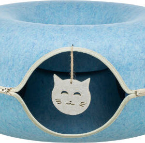 Trixie Play Donut,felt - játék (plüss alagút) macskák részére (60cm), kék