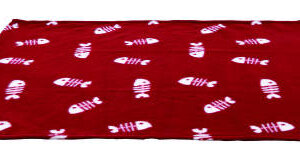 Trixie Beany Blanket - takaró (bordó/mintás) macskák részére (100x70cm)