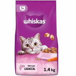 Whiskas Adult Salmon +1 - Szárazeledel (lazac) felnőtt macskák részére (1,4kg)