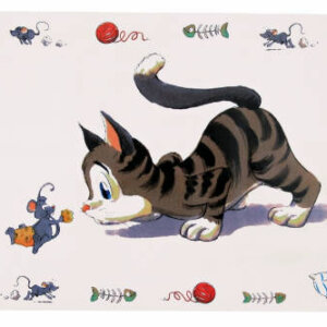 Trixie Place Mat - Műanyag alátét (fehér,mintás) tálakhoz (44x28cm)