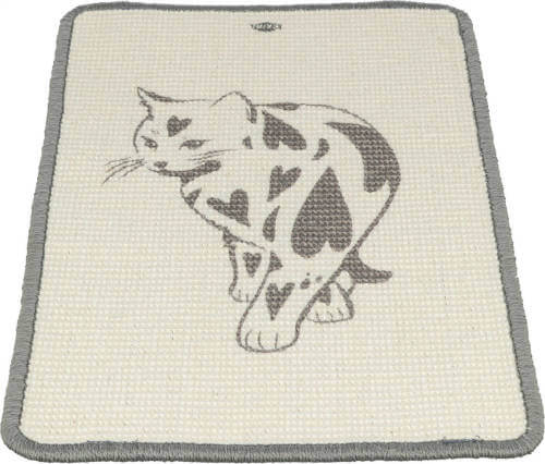 Trixie Mimi Scratching mat with toy - Kaparószőnyeg, macskamentával (70x45cm) szürke - Image 2